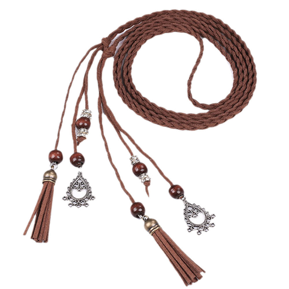 Women Fashion Folk-Custom Tassel Pendant Waist Belt