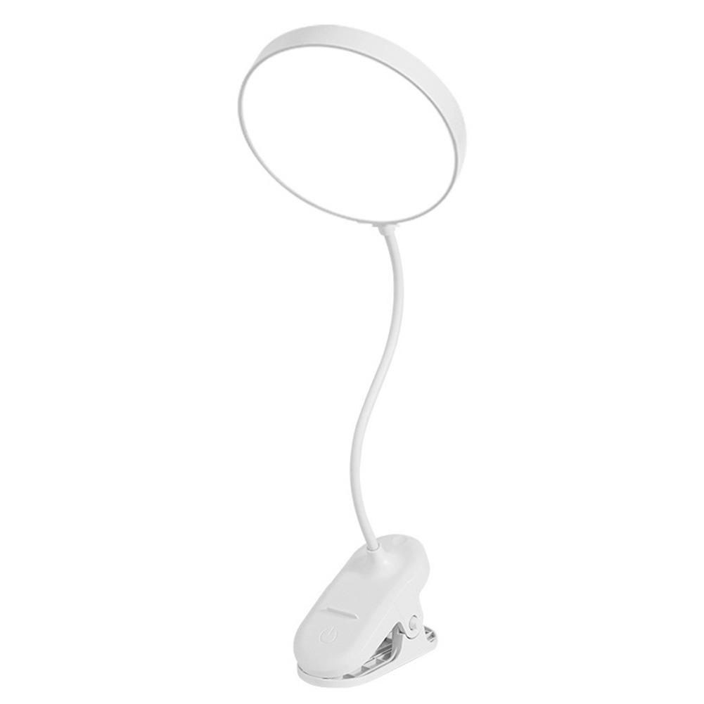1PC 360° Rotating Flexible Hose LED Desk Lamp USB Clip-on Lamp 3 Dimming Modes Touch Stepless Dimming LED Desk Lamp
