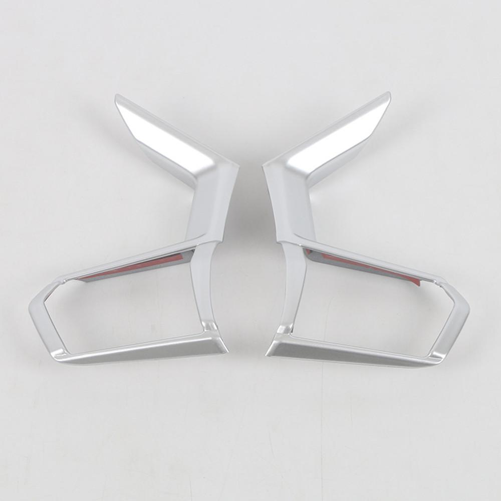

For Mitsubishi Outlander 2024 ABS Carbon Fiber Styling Car Inner Steering Wheel Trim Cover Button Decor Sticker Sliver