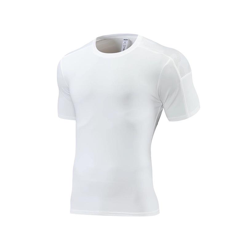 Herren Europäischer und Amerikanischer Stil Schnelltrocknendes Tarnmuster Patchwork Fitness-T-Shirt