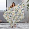Floral Printed Soft Fleece Blanket Cute Small Throw Blanket for Kids Baby Girls Gift
