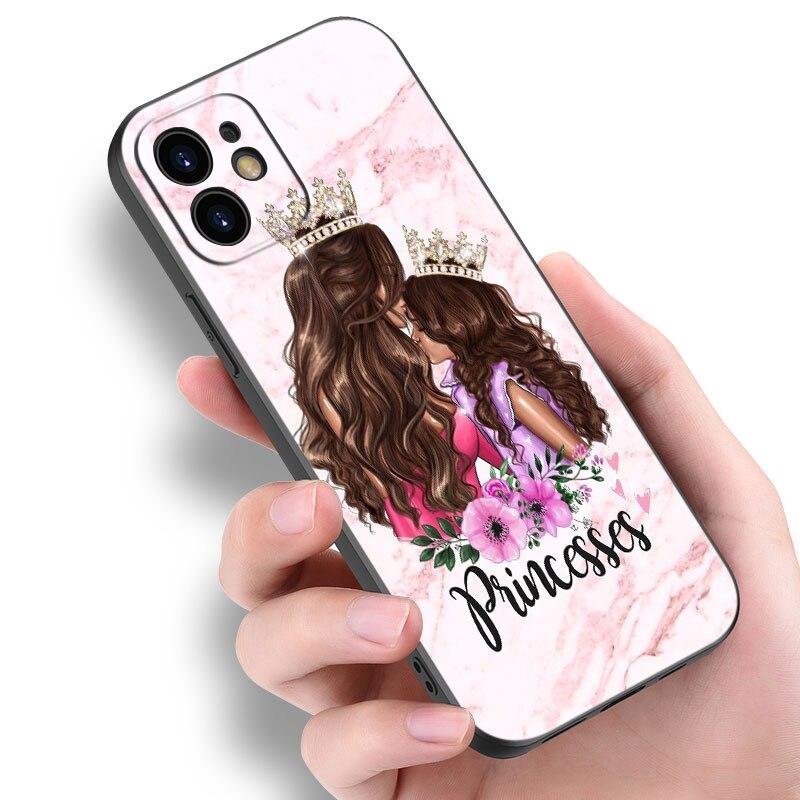 

Мраморный чехол для малыша, мамы, девочки, мальчика, для Apple iPhone 14, 13, 12, Mini, 11 Pro Max, 7, 8, XR, X, XS, 7, 8 Plus, SE 2020, 2022, черный, мягкий чехол iPhone 14