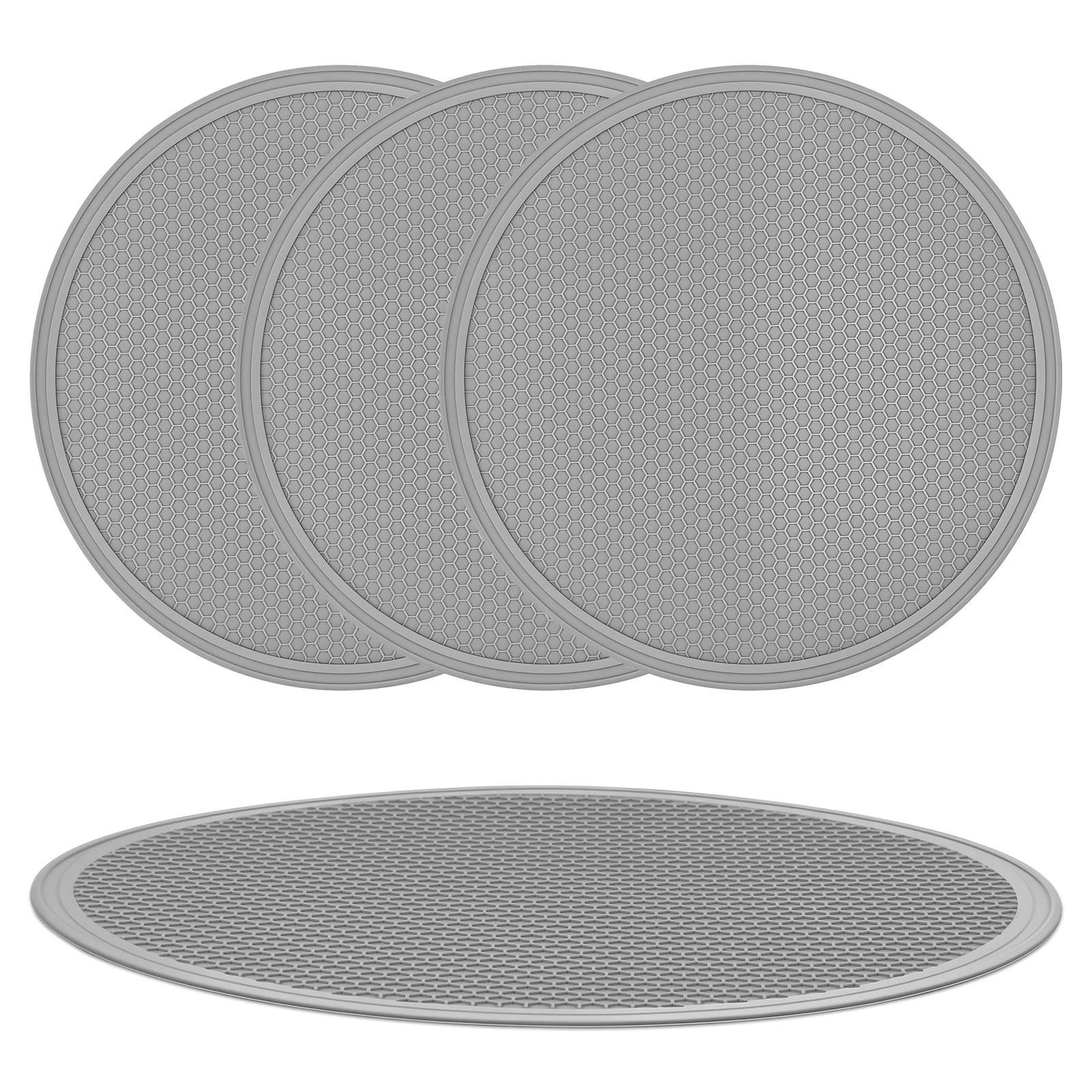 Silicone Insulation Pad Heat-resistant Pot Mat Coaster Oven Microwave Liners Non-slip Round Tripod Pad Kitchen Accessories Round about 30cm