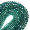 1 Strand 3 4 6 8 10mm Faceted Crystal Beads Peacock Green Rondelle Flat Glass Loose Spacer Beads For Jewelry Making DIY Necklace