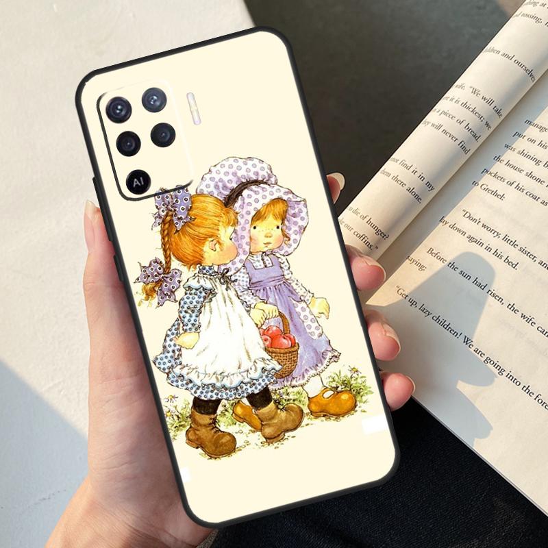 Sarah Kay Girl Case For Oppo A54 A74 A94 A17 A57 A77 A76 A16 A96 A18 A60 A80 A40 A38 A58 A78 A98 A15 A5 Pro