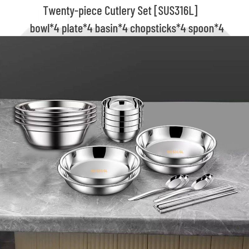 Hanyou 316L Stainless Steel Dinnerware Set
