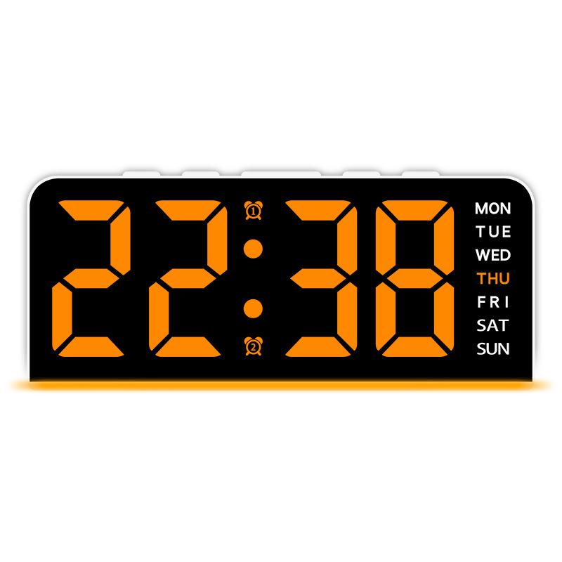 New LED Large Word Digital Clock Aura Light Date Sleeping Table Clock Multifunctional Digital Alarm Clock