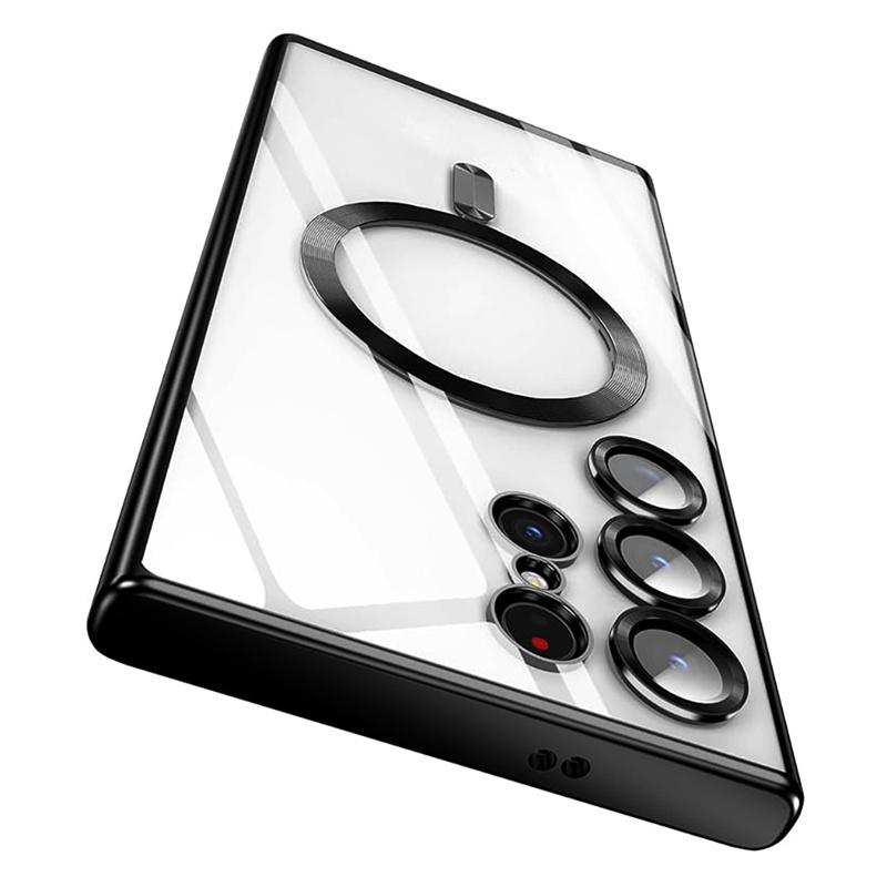 For MagSafe Case For Samsung Galaxy S25 S23 S22 Ultra Plus Magnetic Lens Protector Cases For Samsung S24 S21 Ultra Plus Cover