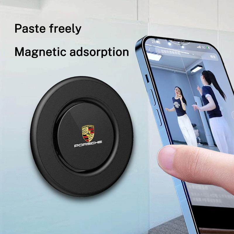 Moderne Auto-Magnet-Handyhalterung 360-Grad-Drehung für Porsche Cayenne Panamera Macan 911 718 Taycan Boxster Cayman 918 Pajun