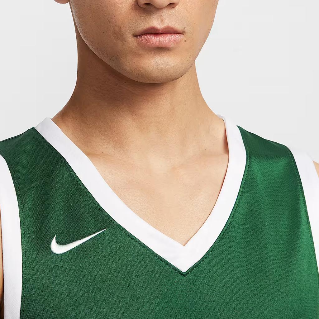 Nike Dri-Fit Crossover Stock Fashionable Versatile Comfortable Solid Color Basketball Jersey Men Tops Green IB8638-341
