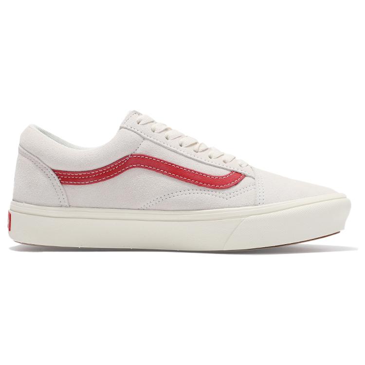 Vans Old Skool ComfyCush Low Top Skateboard Shoes Unisex White Red VN0A3WMA2BI