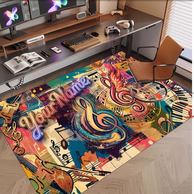 Other Similar Designs Theme Soft Crystal Velvet Rug Custom Name & Text Print Non Slip Floor Rug for Bedroom Living Room