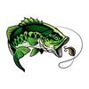 Custom Fishing Fish Car Stickers PVC Glue Sticker for Motorcycle Surfboard Laptop Vinyl Wrap Anime Cartoon Decor Car Accessories