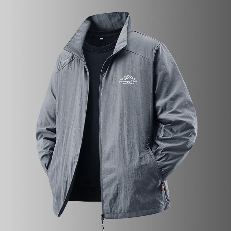 Men's Summer Sun Protection Jacket Ultra-Light Thin Skin-Friendly Breathable UV Proof Fishing Ice Silk Sunscreen Coat