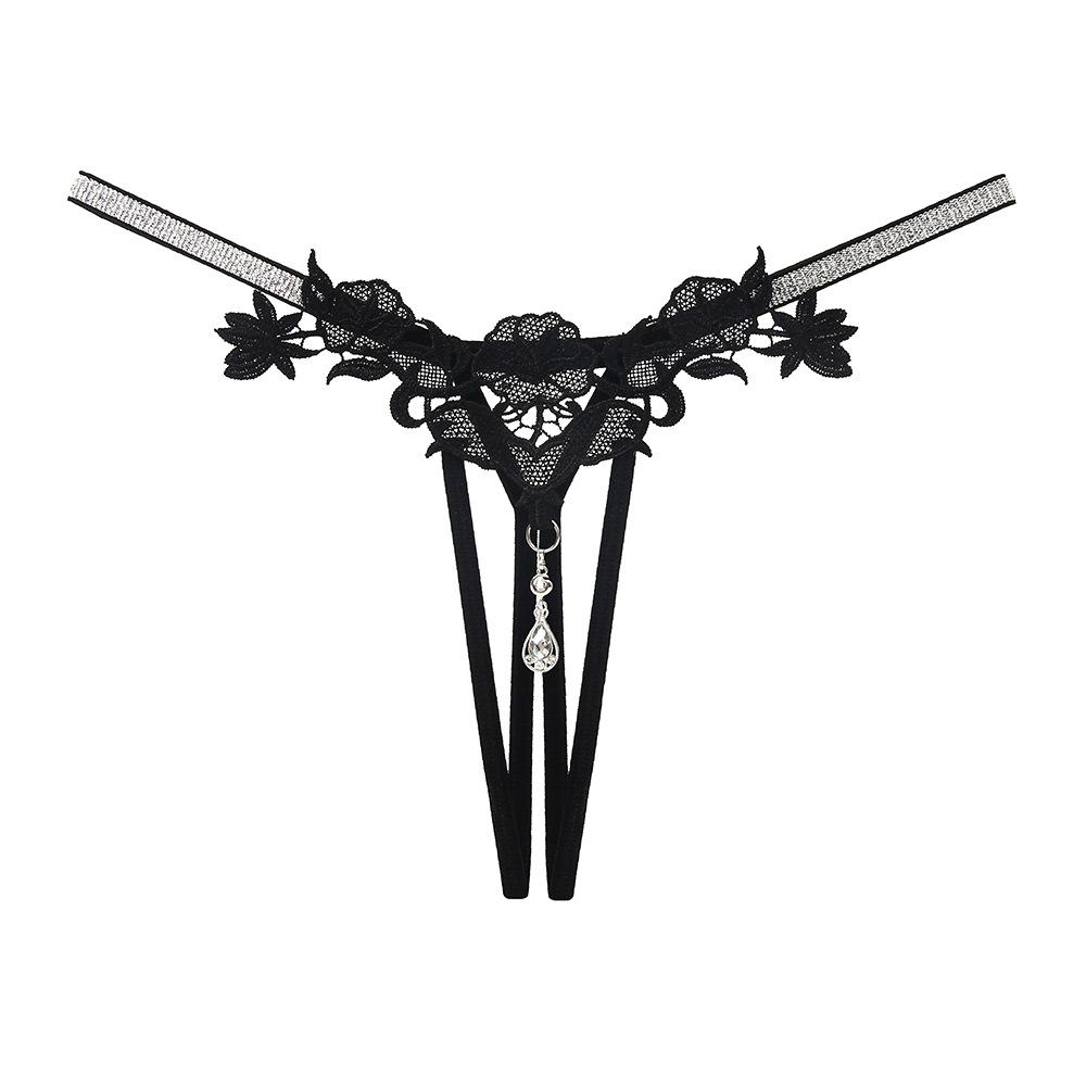 Women Sexy Jewelry Seductive Erotic Thong G-string Perspective Hollowed Out Embroidery Sexy Underwear Girlfriends Gifts