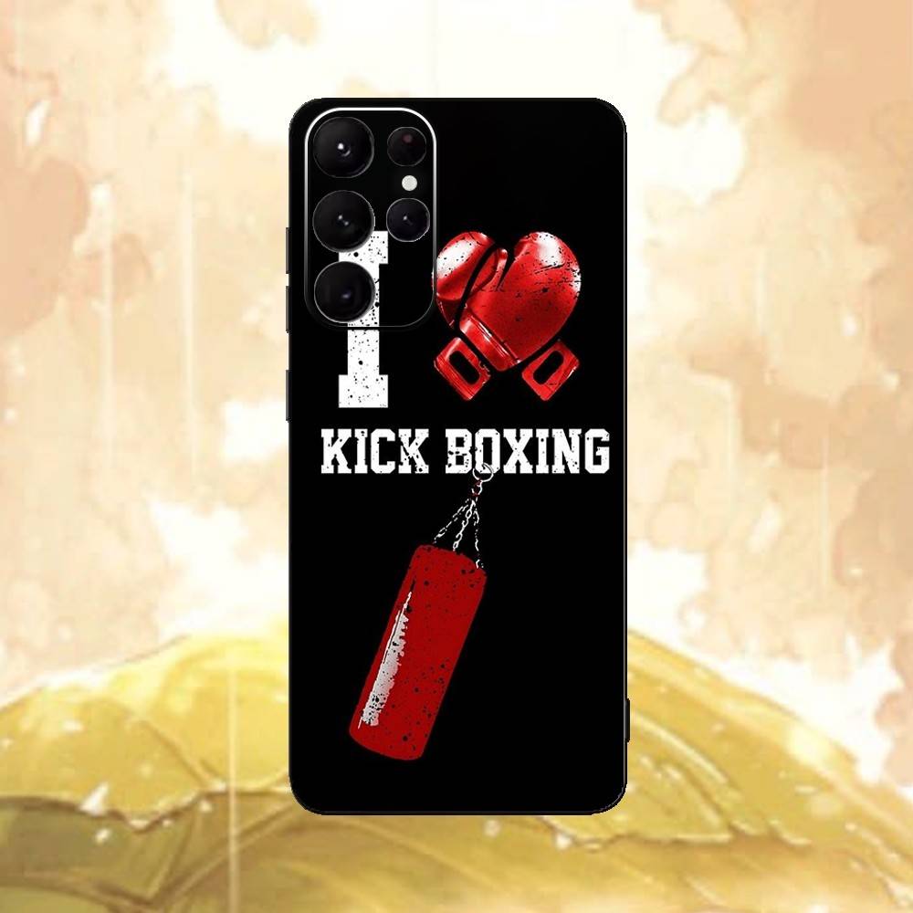 Cool Boxing Sport Phone Case For Samsung S25,S24,S21,S22,S23,S30,Ultra,S20,Plus,Fe,Lite Black Shell