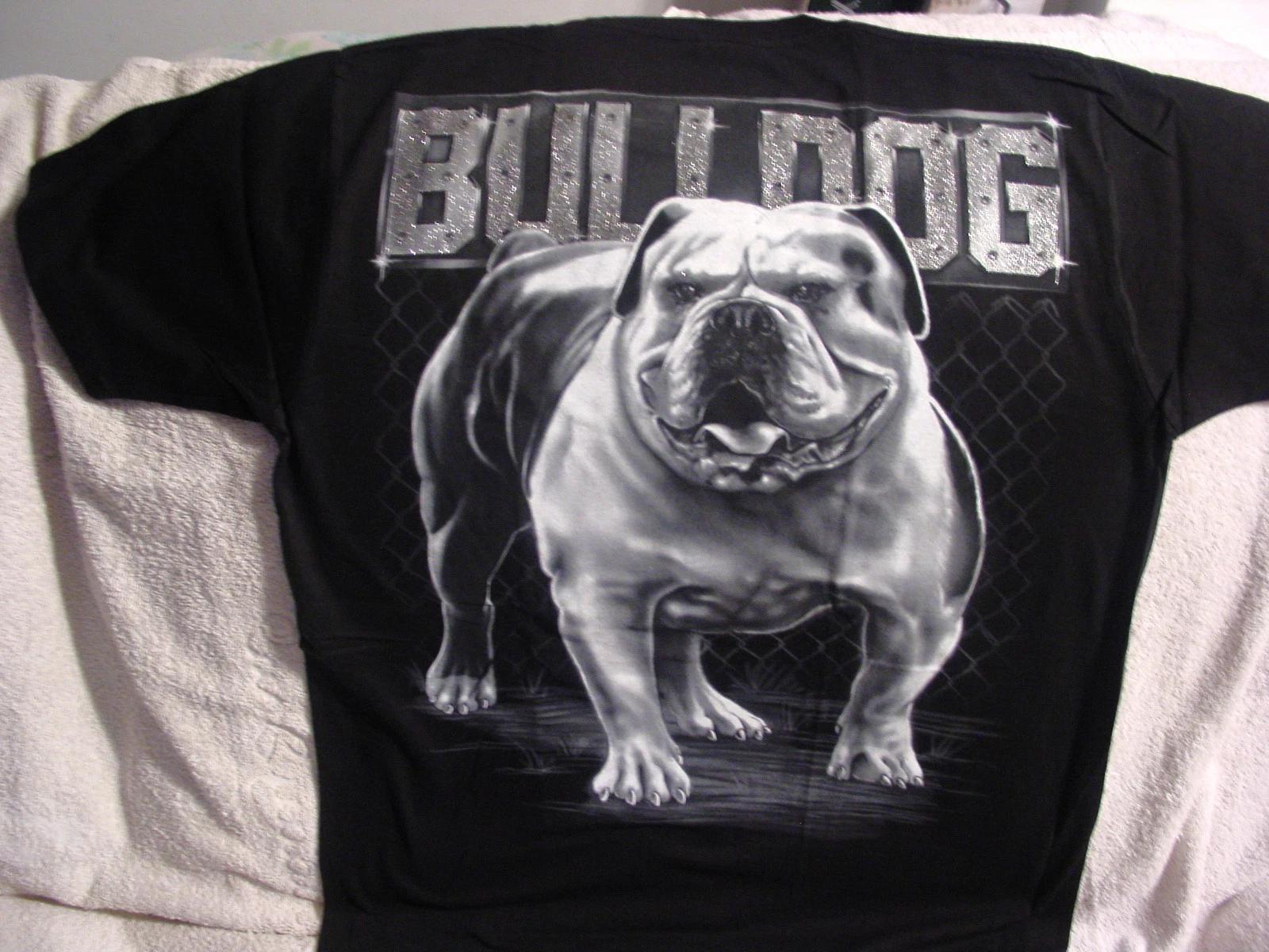BULLDOG RUDE DOG BEWARE OF DOG T-shirt L
