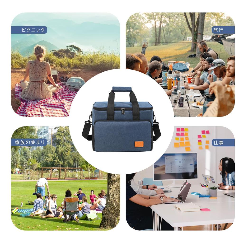 Kylväska med stor kapacitet, Isolerad, Vattentät, Hopfällbar, 4-lagersisolering, Lätt, Bärbar och Förvaringsbar, Mjuk Kylväska för Camping,