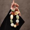 Korean Retro Bead Bracelet For iPhone Phone Strap Charm Chain Knot Cellphone Lanyard Keychain Bag Earphones Pendant Accessories