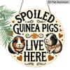 2D Flat, 1pc Vintage Guinea Pig Wall Art - Round Aluminum Hanging Sign with Fun Animal Design, Suitable for Wedding, Birthday, Thanksgiving