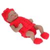 Lifelike Baby Doll 10 Inch Soft Silicone Newborn Boy Infant Doll with Beautiful Clothes Children
