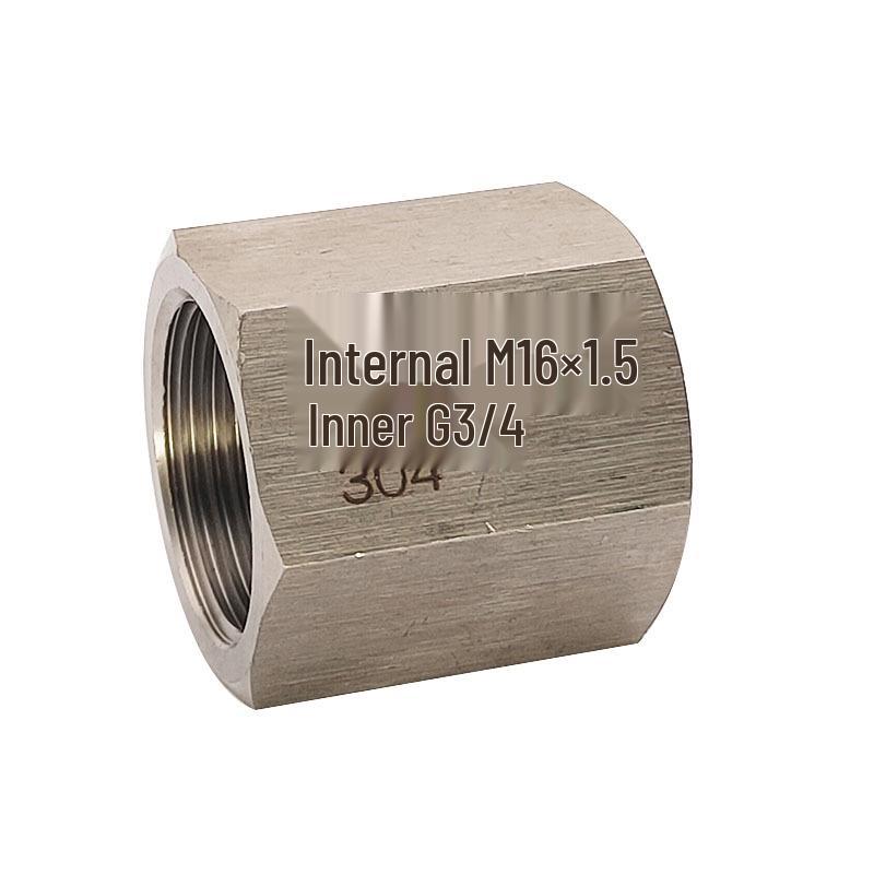 

Stainless Steel 304 Reducing Adapter: Female Thread M16X1.5 to Female Thread G3/4 BSP PF (0934)