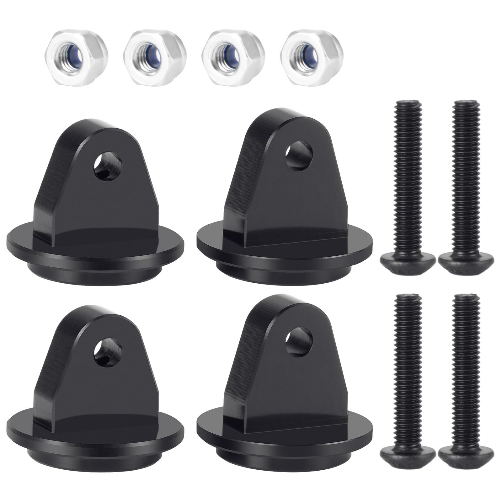 

TRZX 4-Piece Aluminum Front and Rear Shock Absorber Mount Bracket Kit for 1/12 Tamiya 57409 CW-01 Lunch Box Upgrade Parts