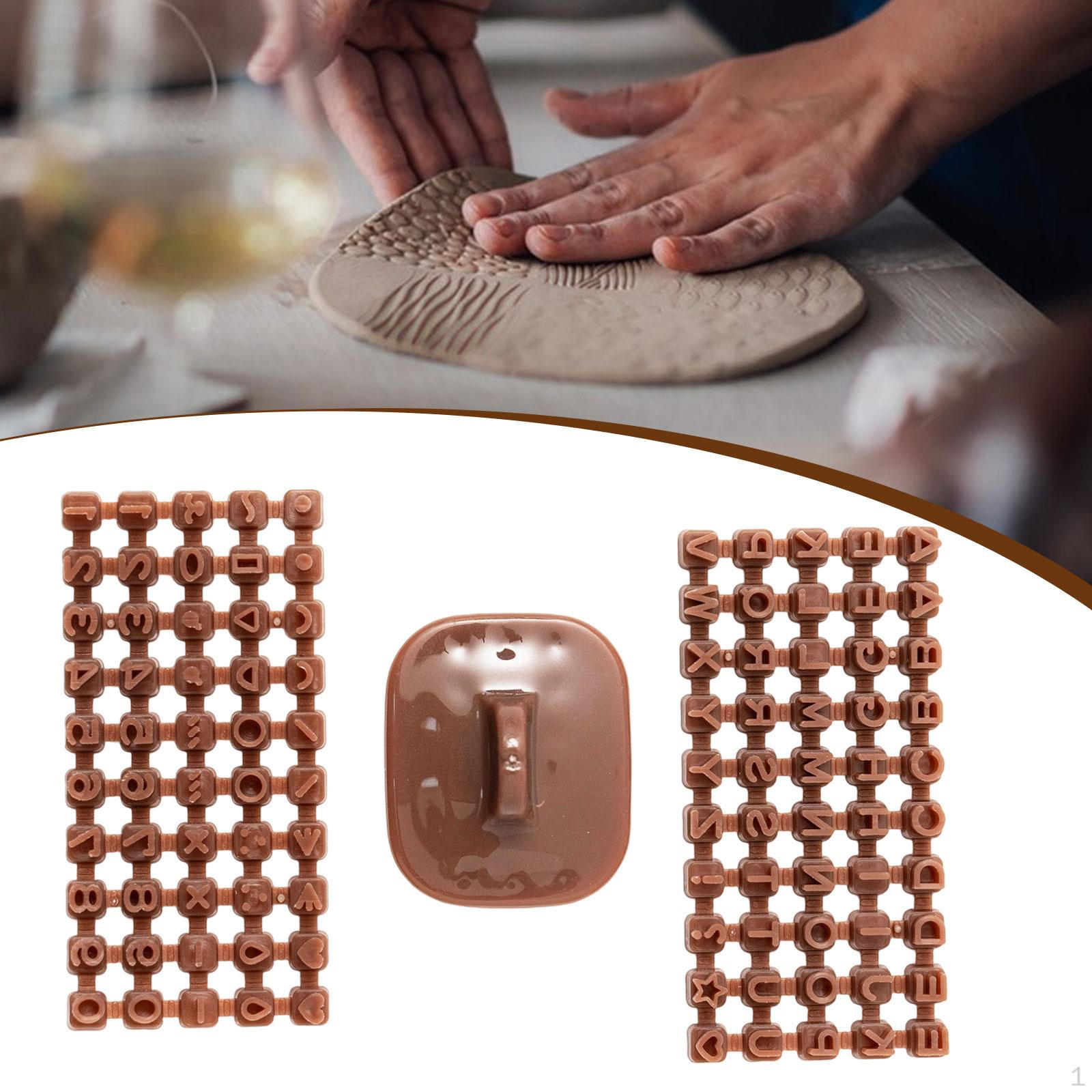 

Глиняные штампы для букв, эмбоссер для мастики, гончарные инструменты, многоцелевой инструмент для тиснения и украшения для