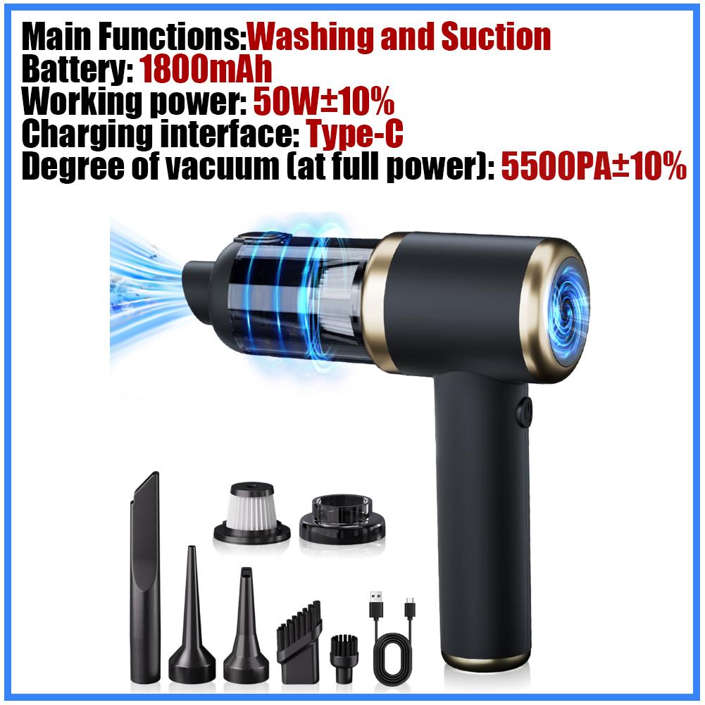 3-в-1 Воздушная продувка Портативный электрический воздуходув Перезаряжаемый Беспроводной Всасывающий очиститель 6000 мАч Очиститель клавиатуры компьютера для камеры