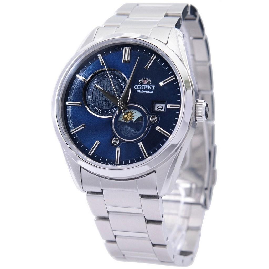 Refurbished Orient Contemporary Sun & Moon Blue Dial Automatic RA-AK0308L10B RA-AK0308L30B Men's Watch