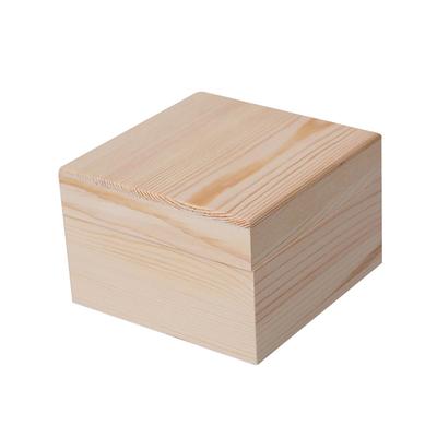 Wooden Gift Box with Lid Multipurpose Organizer Case for Wood Ornaments Crafts and Jewelry Storage