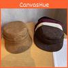 Vintage Suede Beret Hat Short Brim Newsboy Cap For Street Style And Use Daily