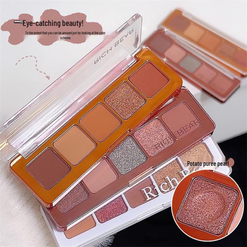 

Rich Bear Autumn/Winter Five-Color Eyeshadow & Under-Eye Brightening Matte Palette