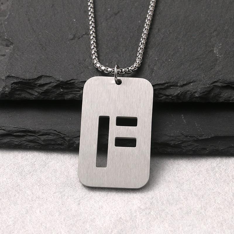 Personalized 2024 Stainless Steel Dog Tag Necklace: Hip Hop Style Long Chain for Couples