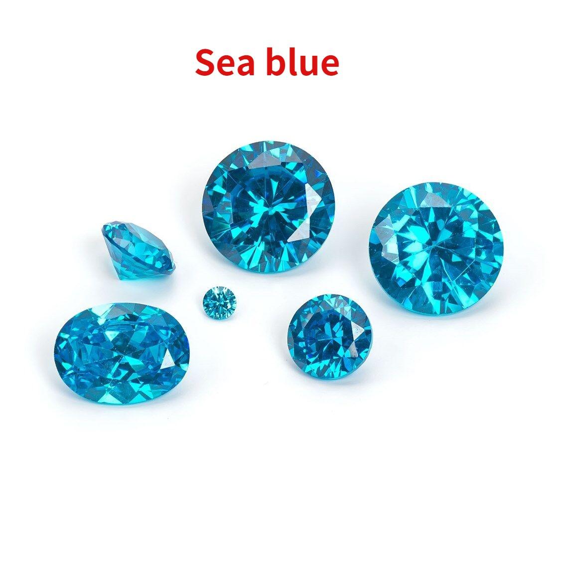 

Объемные украшения с бриллиантами круглой огранки из муассанита 12MM синий