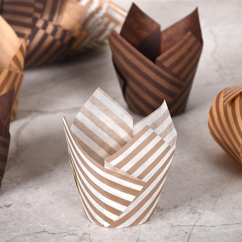 50/100pcs Multi-style Cupcake Liner Baking Cup For Wedding Party Caissettes Tulip Muffin Cupcake Paper Cup Oilproof Cake Wrapper