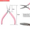 "Handmade Pink Needle-Nose Pliers: Multi-Function Jewelry Tool for Beading and Winding"