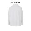 JOY SPEAKER Women's Long Sleeve White Button-Up Shirt