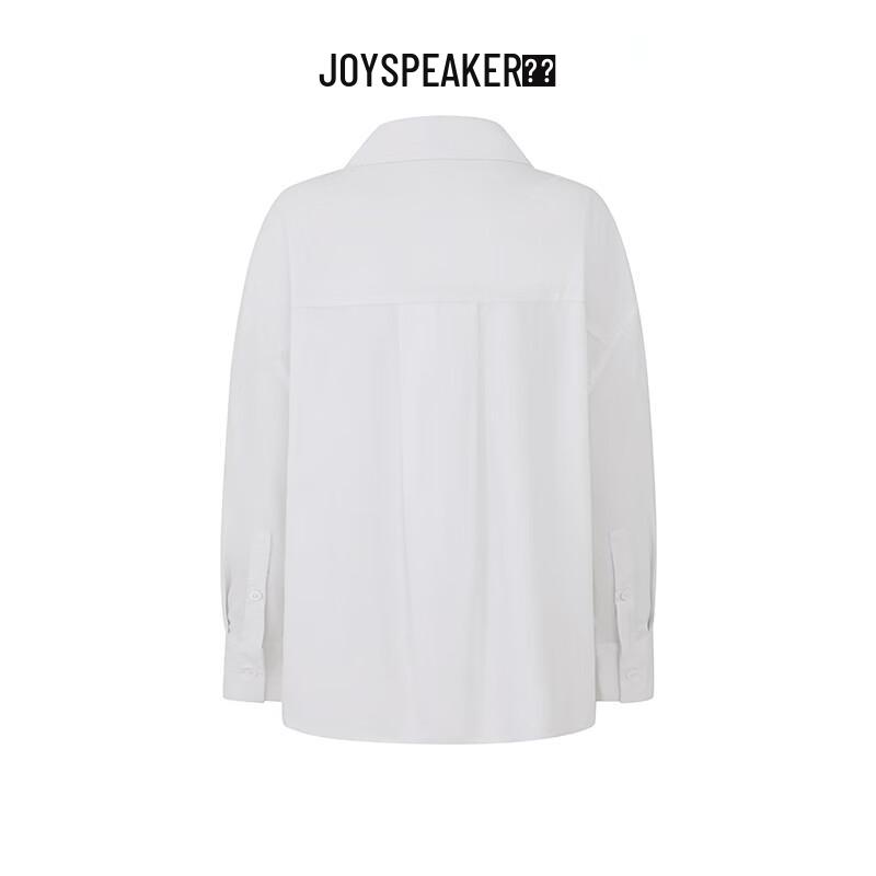 JOY SPEAKER Women's Long Sleeve White Button-Up Shirt