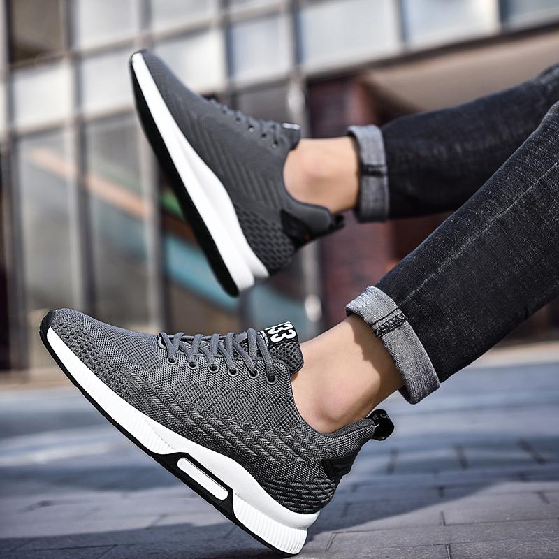 Men Sneakers Elevator Shoes Hidden Heels Breathable Heightening Shoes for Men Increase Insole 6CM Sports Casual Height Shoes