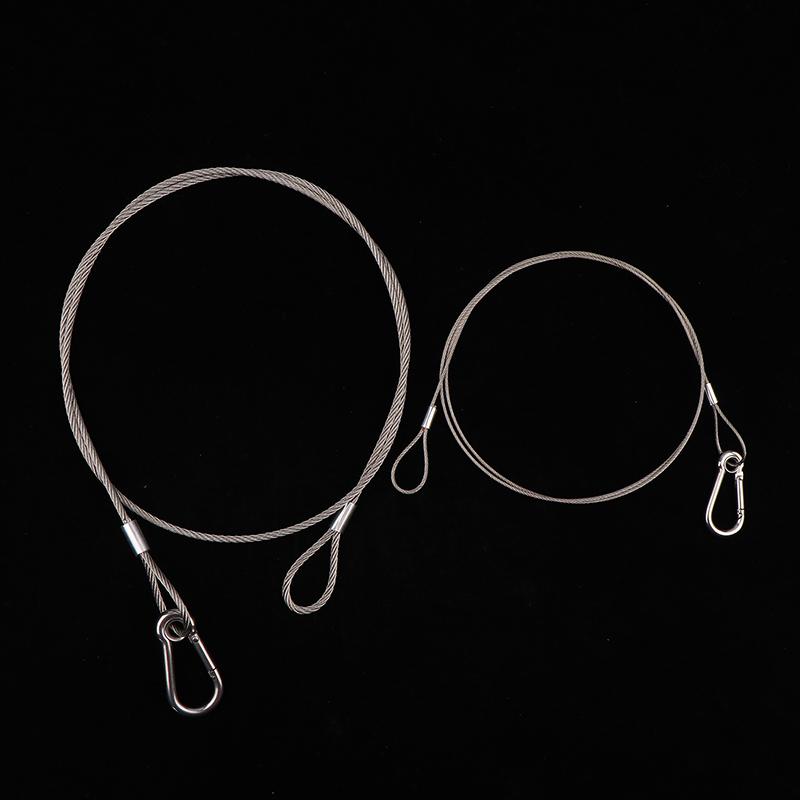 4Pcs/Lot Flexible Thin Black 1.5/2/3Mm Cable Safety Steel Lock Wire Safe Rope Locks Led Par Light Duty Quick Release Pin