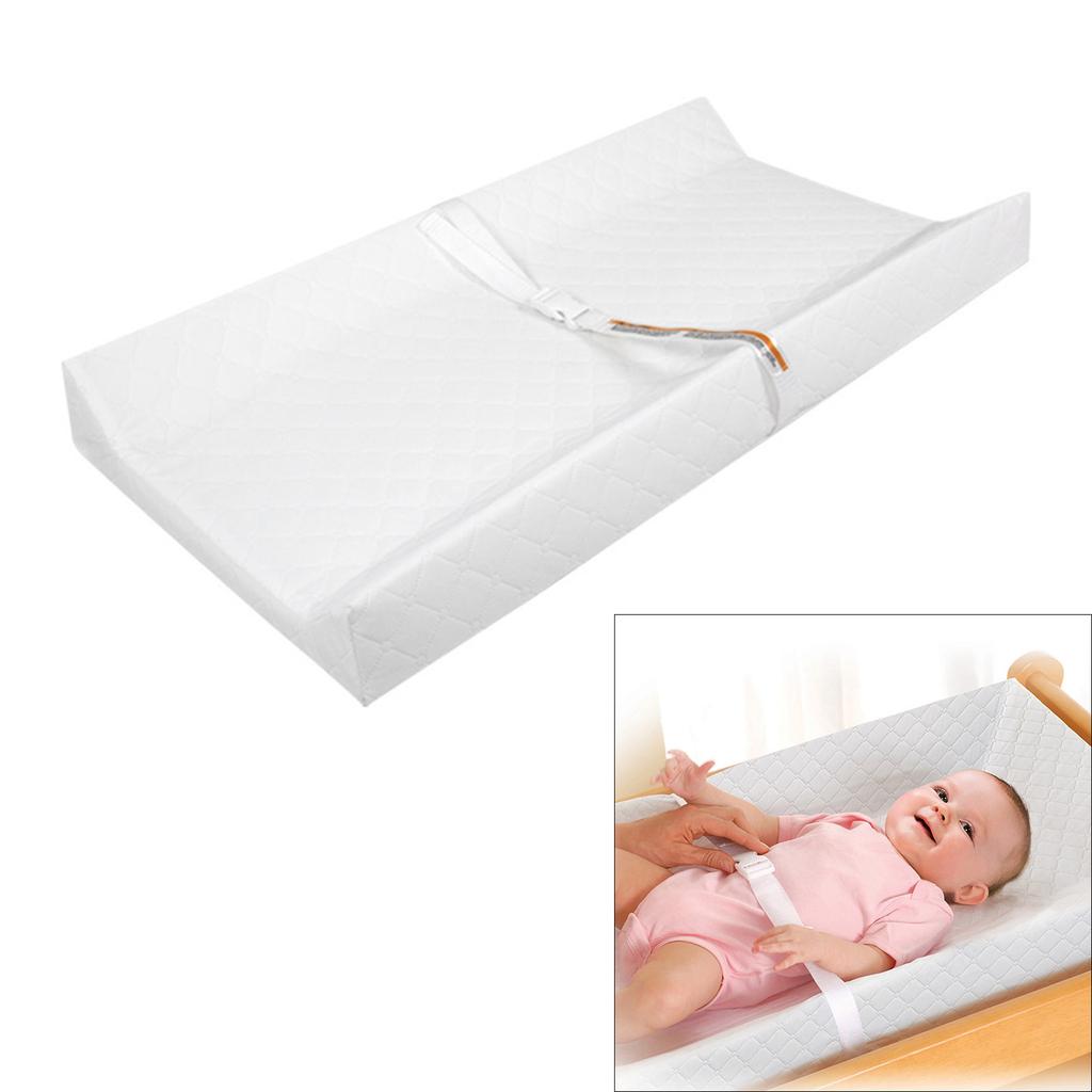 Contour Changing Pad Baby Diaper Changing Table Pad with Fastening Strap for Dresser Top Changing Diaper Mat 32x16inch