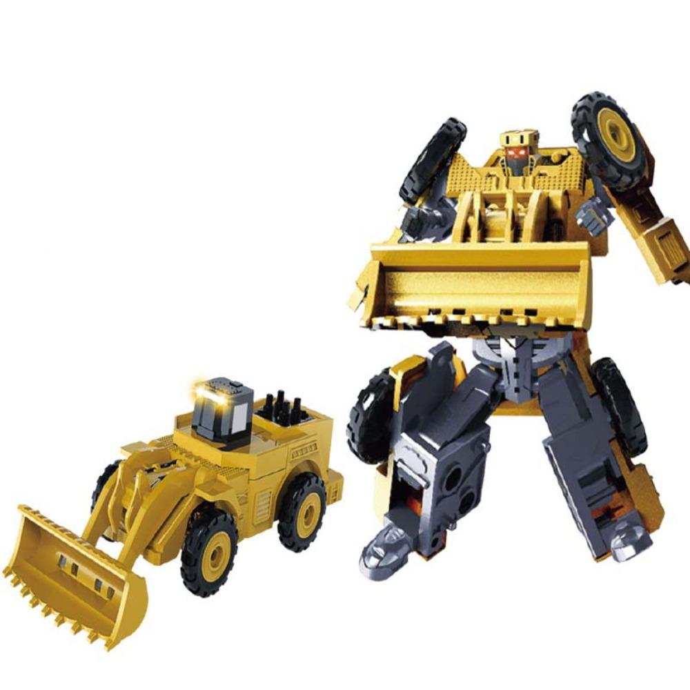 Bulldozer Deformation Robot Train 2 in 1 Engineering Vehicle Robot  Kids Toy