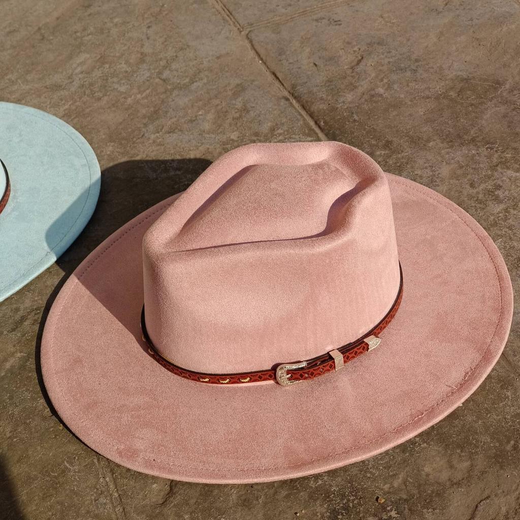 Vegan Suede Arrow-shaped Cap Women's Hat with Variousaccessoriesmen'sfedora Distressed Suede Hat Bohemianstylehat Men'sstraw Hat