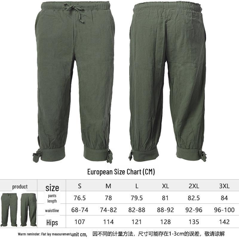 

Европейский и американский средневековый мужской ретро костюм для выступлений - Западный туристический косплей пиратские штаны XXL