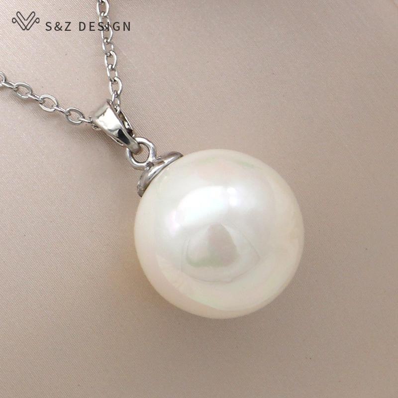 

Модное ожерелье цвета розового золота с круглым кулоном из искусственного жемчуга для женщин, ювелирные изделия для свадебной вечеринки, прекрасный подарок