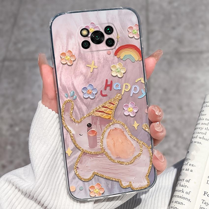 Clear Phone Case For Xiaomi Poco X3 X4 NFC X5 X6 X7 Pro F4 GT F5 Soft TPU Casing Retro Pocket Watch Patterns Shockproof Shell For Xiaomi Cover Capa
