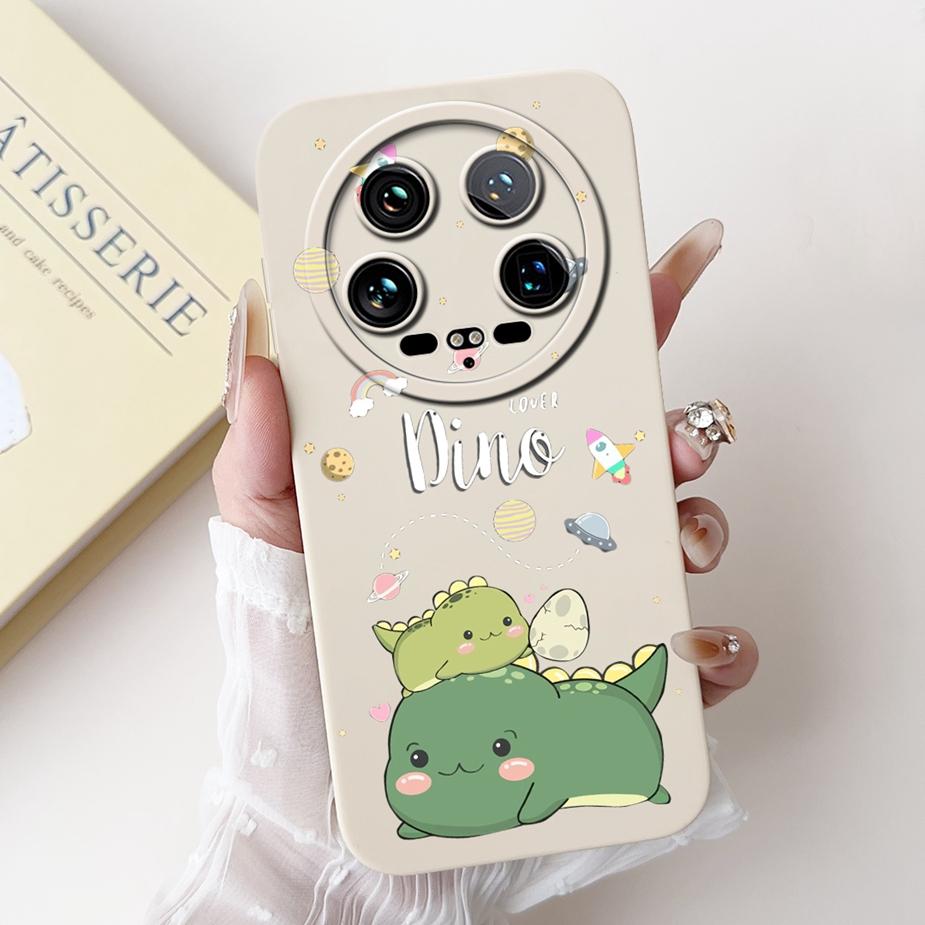For Xiaomi 14 Ultra Case Cute Dinosaur Cartoon Cover Shockproof Phone Case For Xiaomi Mi 13 Ultra 13Ultra 14Ultra Soft TPU Shell