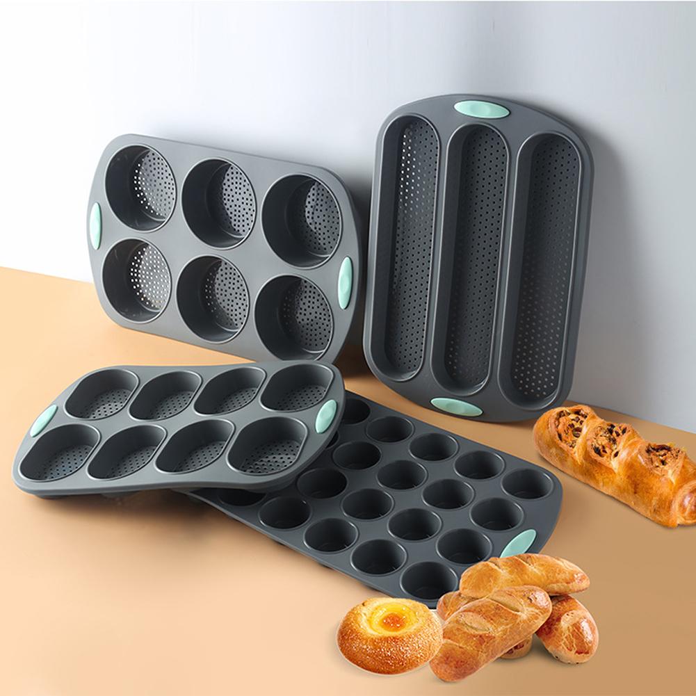 6 Cavity Silicone Cake Mold,Chocolate-Cookie Donut Dessert Mold,Food Grade Muffin Pan,Perfect For DIY Cakes,Soaps,Baking Tools
