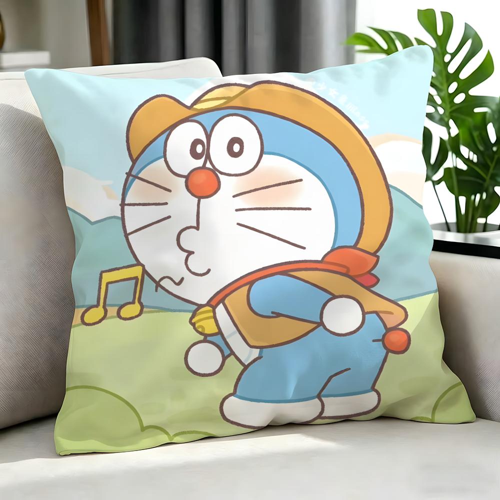 Cartoon Doraemon Cushion Cover Cushion Cover Set 4Pcs 50X50 45X45 40X40 Pillowcase Decorative Sofa Home Decor